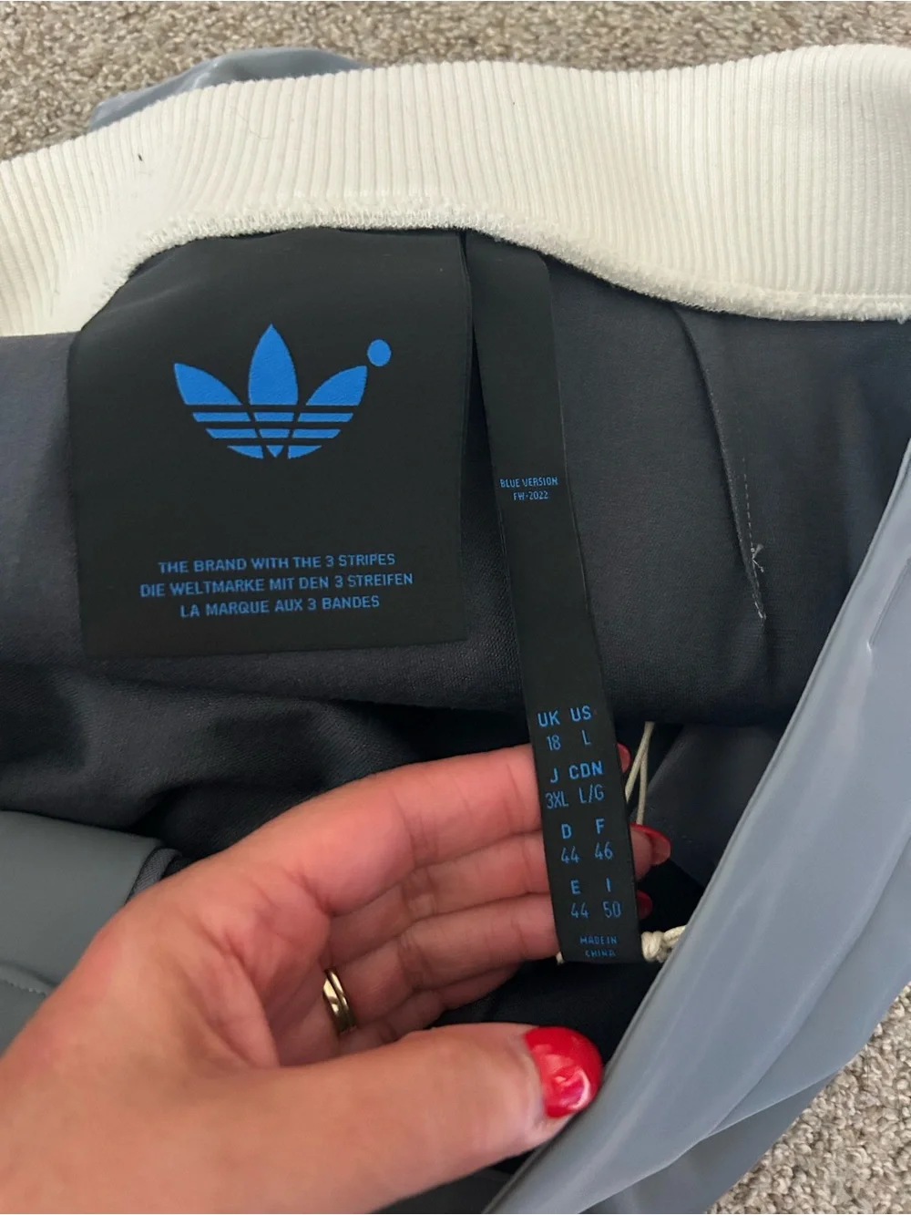 Adidas Blue Version high shine skirt L NWT
